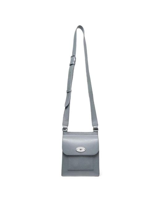 Mulberry White Small Antony Leather Messenger Bag for men