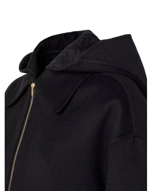 Fendi Black Hooded Zip-Up Jacket