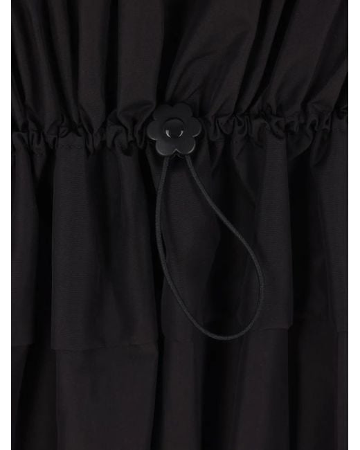 CECILIE BAHNSEN Black Gesmoktes Midikleid