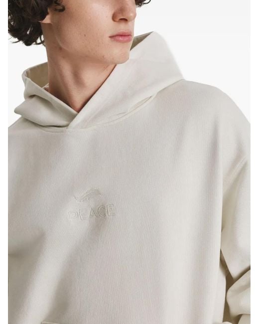 IRINA VOINEA Gray Peace Hoodie for men