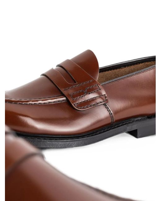 Church's Brown Farsley 2.0 Leather Penny Loafers for men