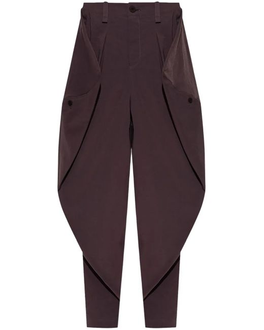 Pantaloni A Gamba Ampia di Issey Miyake in Purple