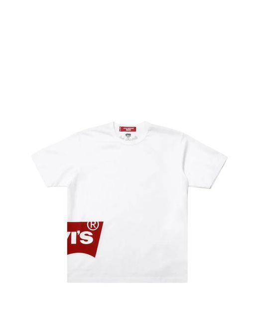 Comme des Garçons White X Levi's Logo-Print T-Shirt for men