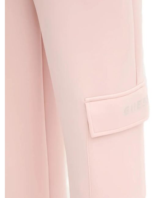 Guess Pink Cargo Track Pants