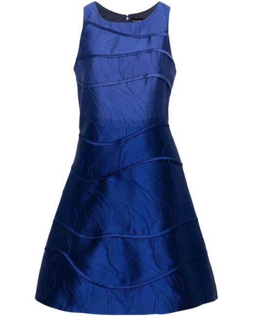 Giorgio Armani テクスチャード ノースリーブドレス Blue
