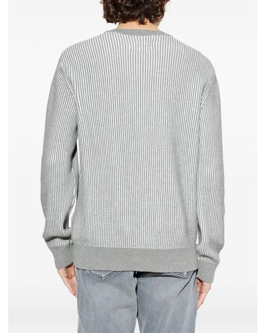 Rag & Bone Gray Striped Knitted Sweater for men
