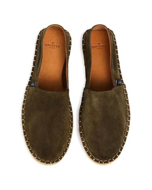 Hackett Green Baywatch Suede Espadrilles for men