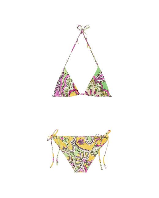 Maliparmi Metallic Paisley Tie Bikini