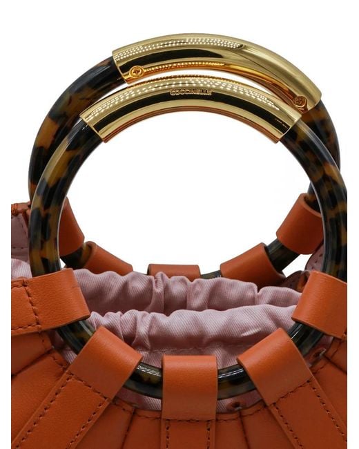 Coccinelle Brown Medium Shell Leather Tote Bag