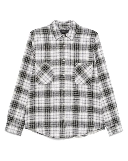 Amiri Gray Flannel Shirt for men