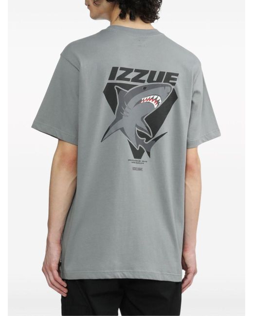 T-shirt en coton à imprimé graphique Izzue pour homme en coloris Gray