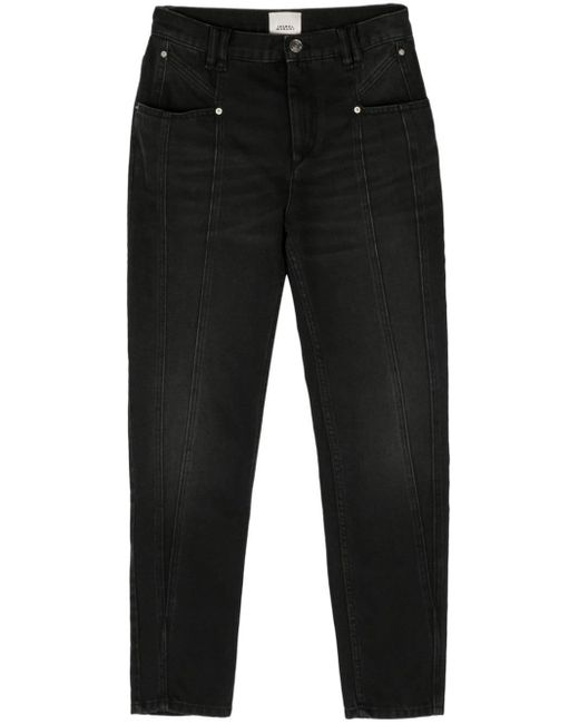 Isabel Marant Jeans Met Toelopende Pijpen in het Black