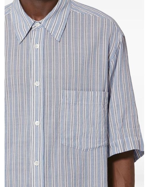 Isabel Marant Blue Labilio Striped Shirt for men