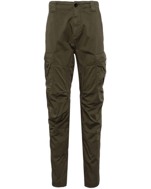 C P Company Green Tapered-leg Cargo Pants for men