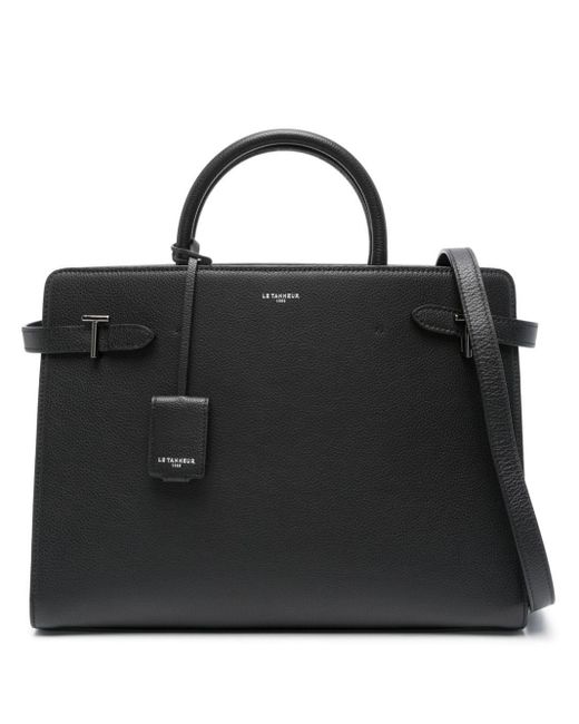 Le Tanneur Black Large Emilie Leather Tote Bag