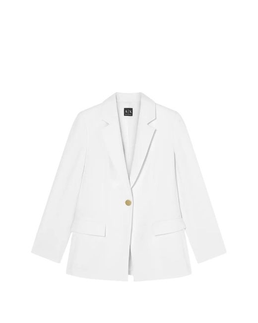 Blazer Con Botones ARMANI EXCHANGE de color White
