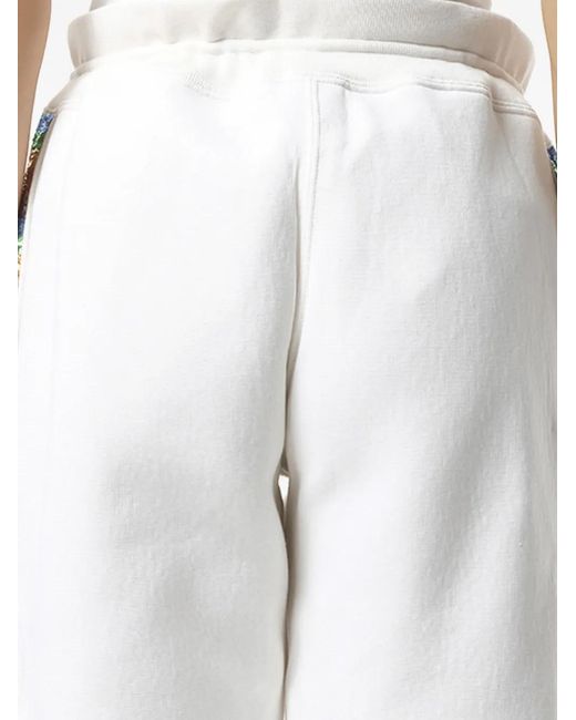Marc Jacobs White Glitter-Stripe Track Pants