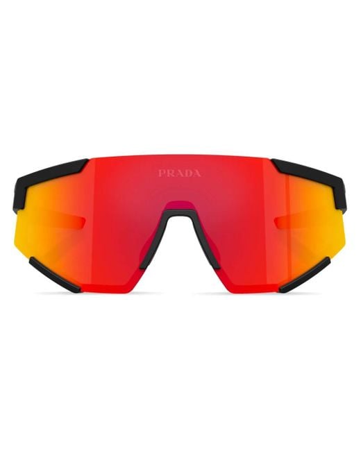 Prada Linea Rossa Red Ps 04Ws Pilot-Frame Sunglasses for men