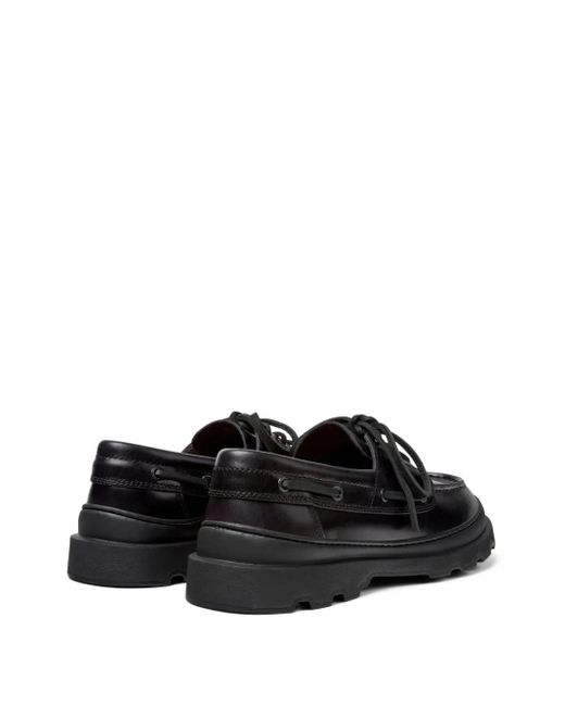 Camper Black Brutus Leather Lace-Up Loafers