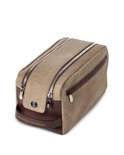 Trousse Make Up di Brunello Cucinelli in Brown da Uomo