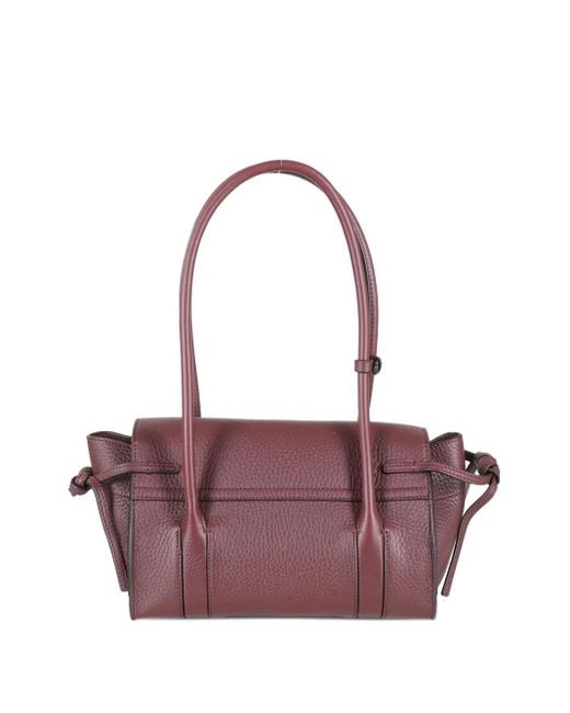 Mulberry Purple Leather Shoulder Bag