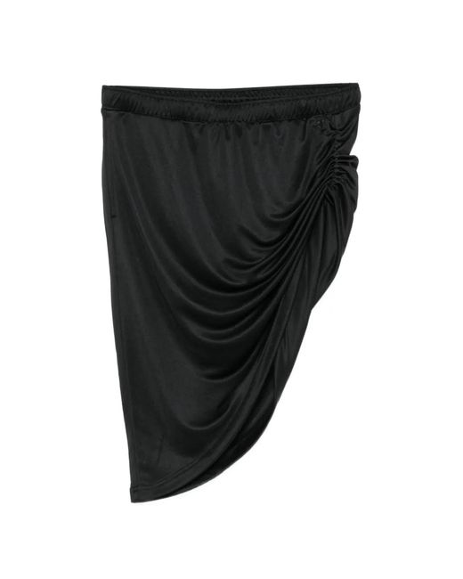 Courreges Black Asymmetric-Hem Skirt