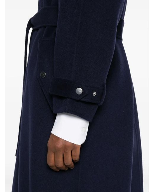 Pinko Blue Hooded Coat