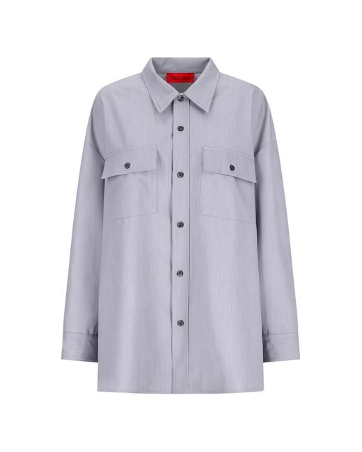 Thelatest Gray Buttoned Pocket Shirt