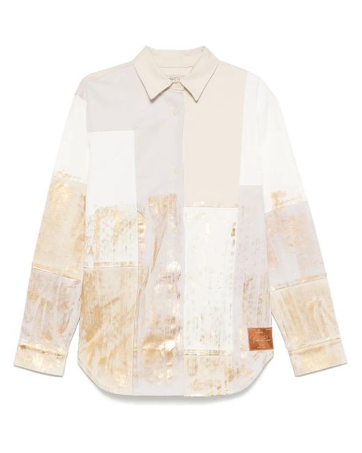 Garcia Overhemd Met Patchwork in het Natural voor heren