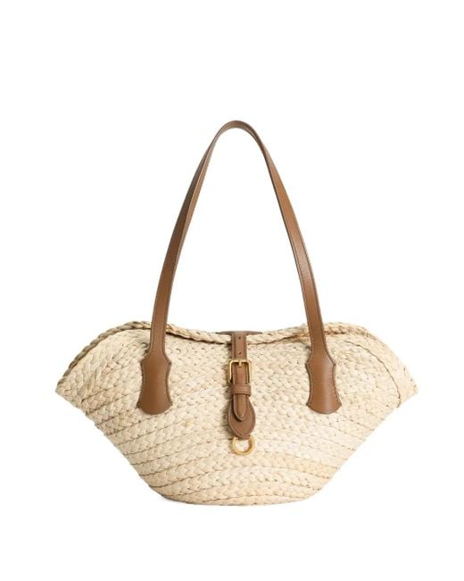Dolce & Gabbana Natural Woven-Raffia Basket Bag