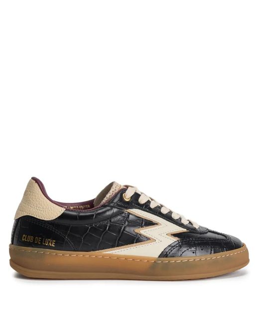 MOA Black Croc-Embossed Lightning Sneakers
