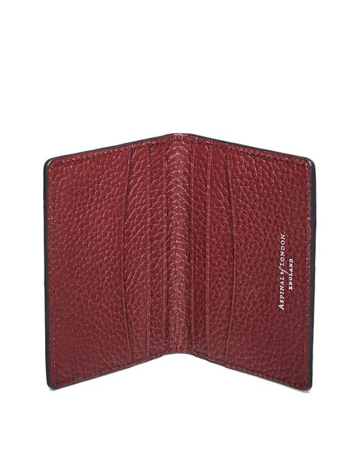 Aspinal Red Bi-Fold Card Holder for men