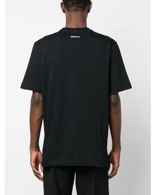 OAMC Black Graphic-Print Crew-Neck T-Shirt for men
