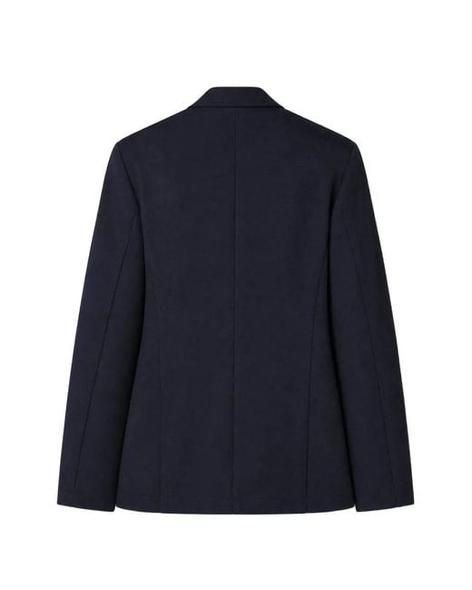 RETORI Blue Belted Denim-Effect Jacket