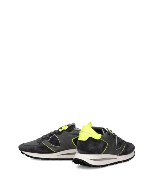 Philippe Model Gray Tropez Haute Mesh-Panelled Sneakers for men