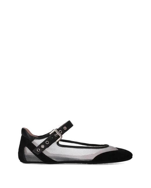 Premiata White Ballerines À Boucle
