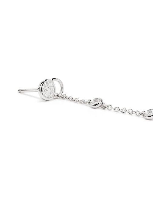 COURBET White 18Kt Recycled Laboratory-Grown Diamond Co Mono Hanging Earring