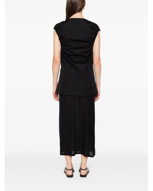 Totême Black Gathered Top