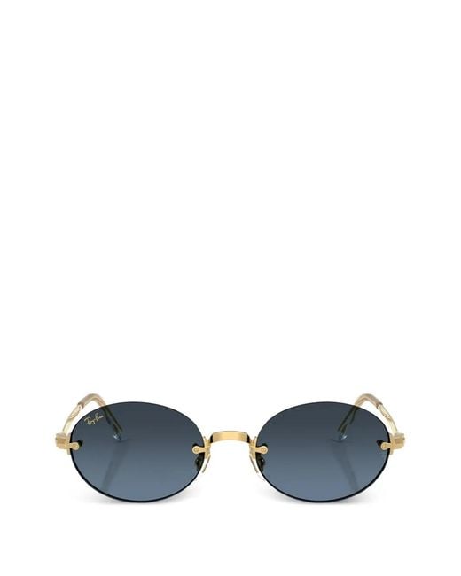 Ray-Ban Blue Round-Frame Sunglasses