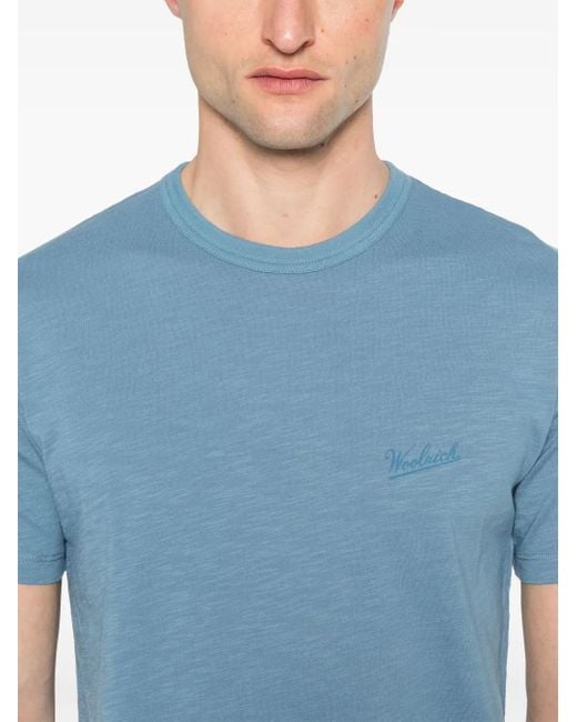 T-Shirt di Woolrich in Blue da Uomo