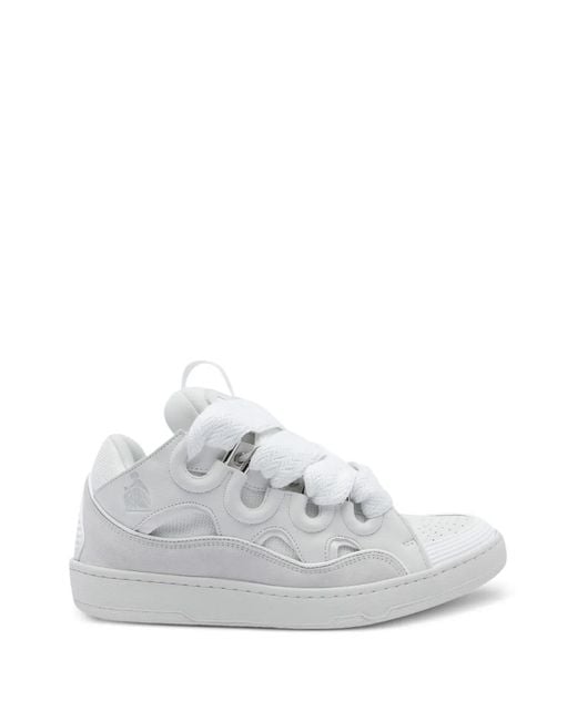 Lanvin White Curb Sneakers