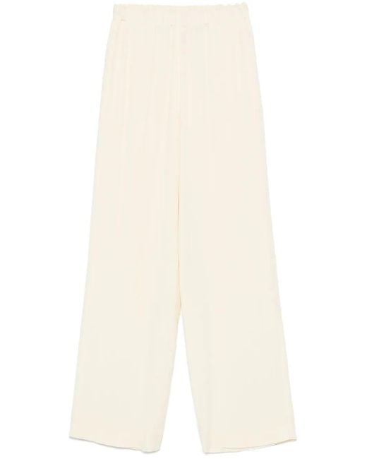 Fabiana Filippi White Crepe Trousers