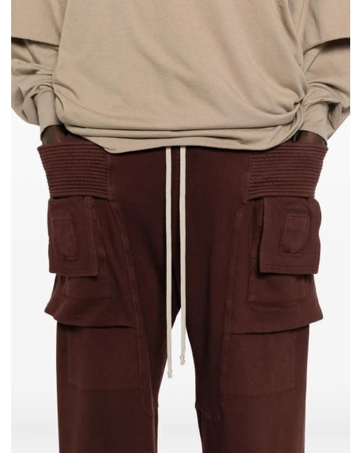 Pantalones Coverall con bolsillos cargo y cordones Rick Owens de hombre de color Purple