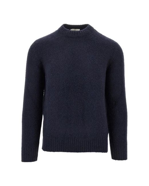 Piacenza Cashmere Blue Ribbed-Trims Sweater for men