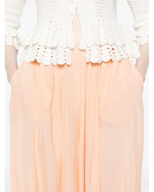 Chloé シルク パンツ Orange