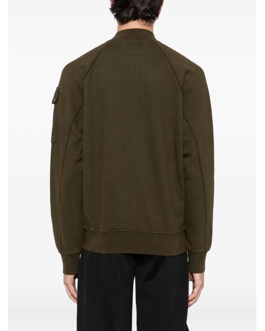 C P Company Green Fleece Bomber Jacket for men