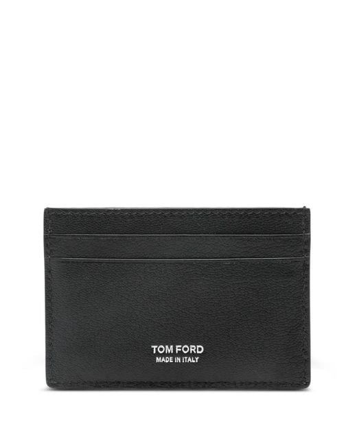 Tom Ford Black Logo-Detail Card Holder for men
