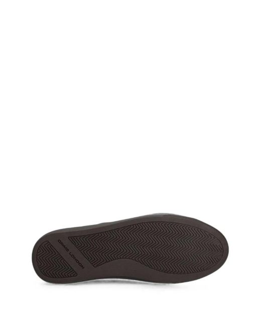 Crime London Black Suede Logo-Print Sneakers for men