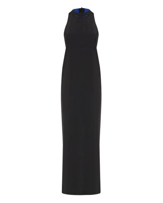 Osklen Black Maxikleid Mit Stehkragen
