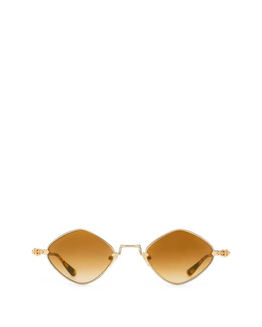 Chrome Hearts Metallic Lunettes De Soleil Diamond Dog À Monture Géométrique